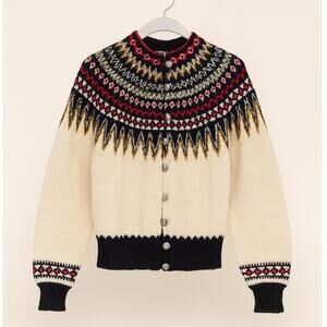 Vintage William Schmidt Co Oslo Norwegian Handknit Cardigan Sweater